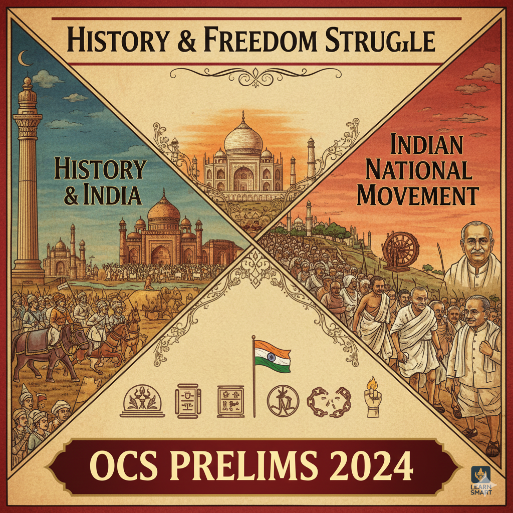 OPSSC – Prelim Paper – 1: History Of India & Indian National Movements Syllabus